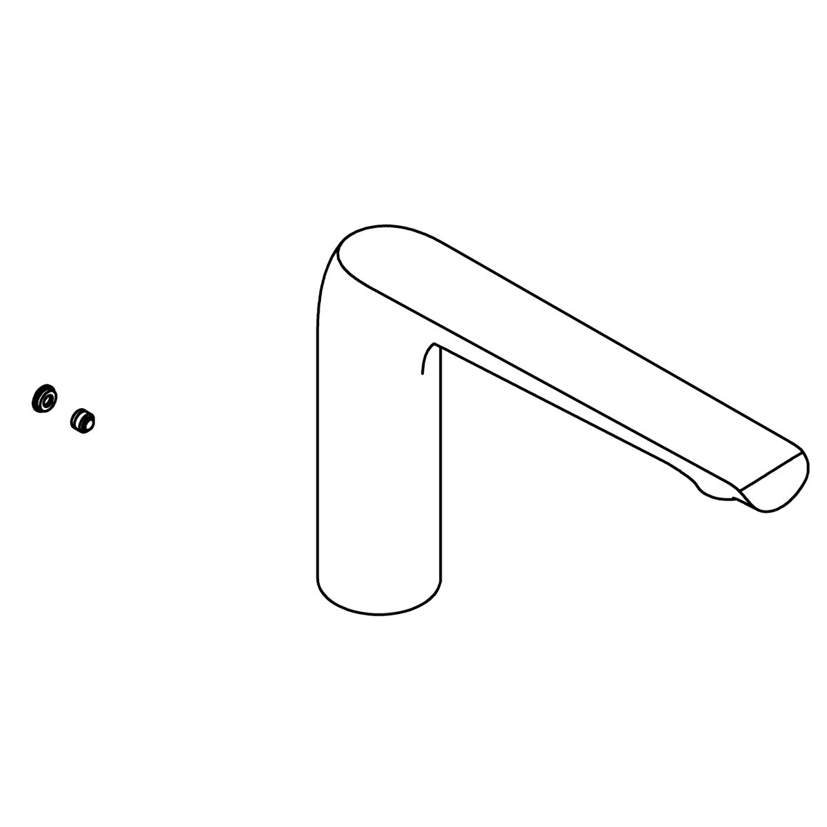 Kohler Genuine Parts Assembly, Spout - Vibrant Brushed Nickel
