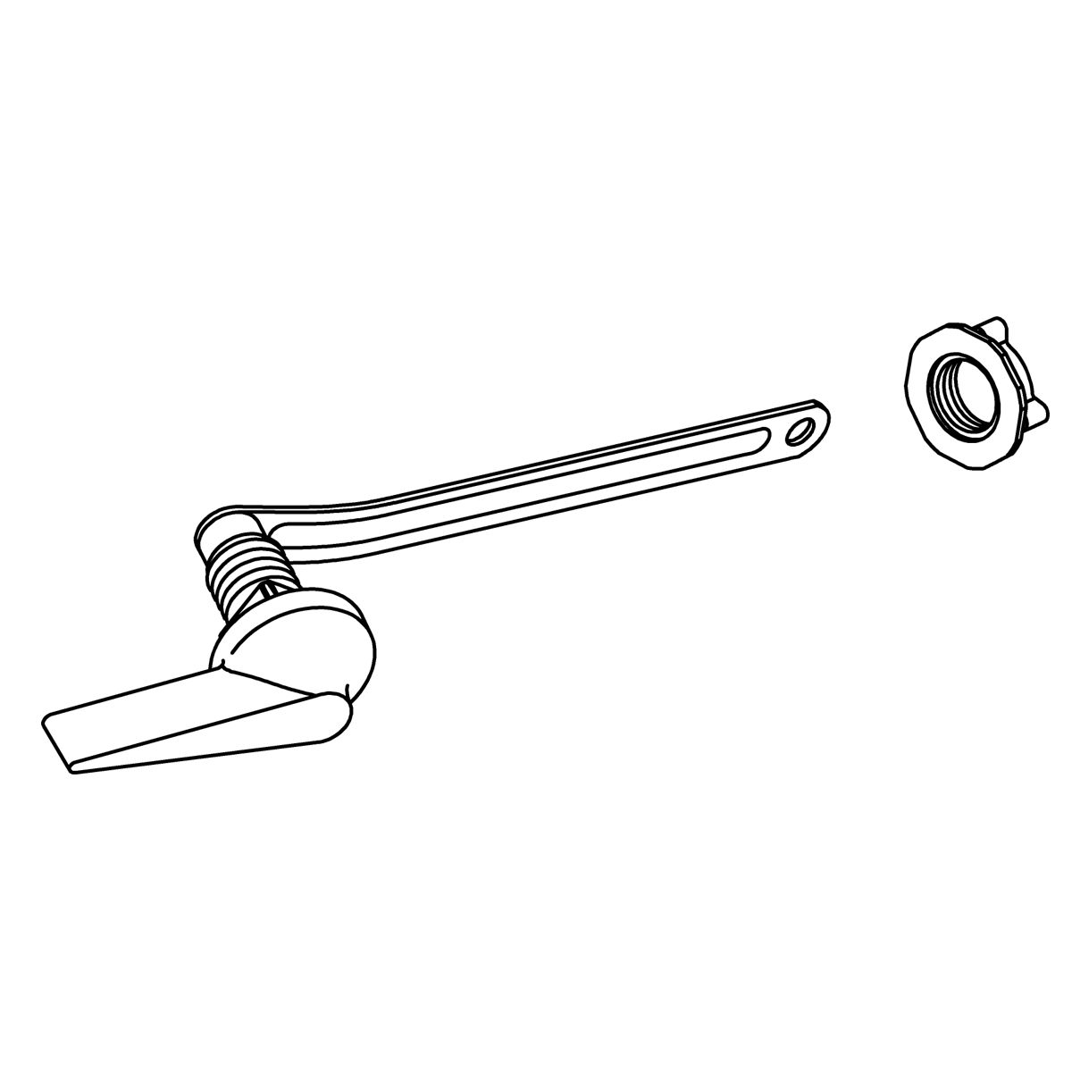 Kohler Genuine Parts TRIP Lever Assembly - Polished Chrome