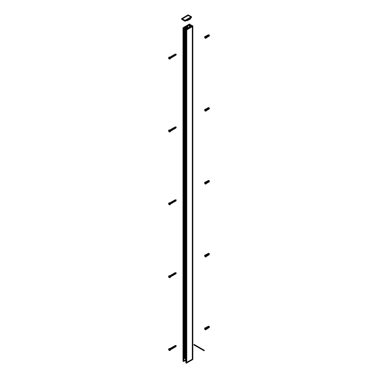 Kohler Genuine Parts 1330797 WALL JAMB 71.660 - Matte Black