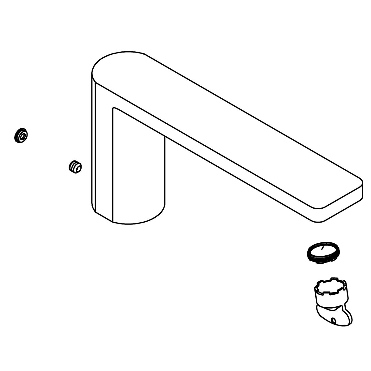 Kohler Genuine Parts Spout Assembly - Matte Black