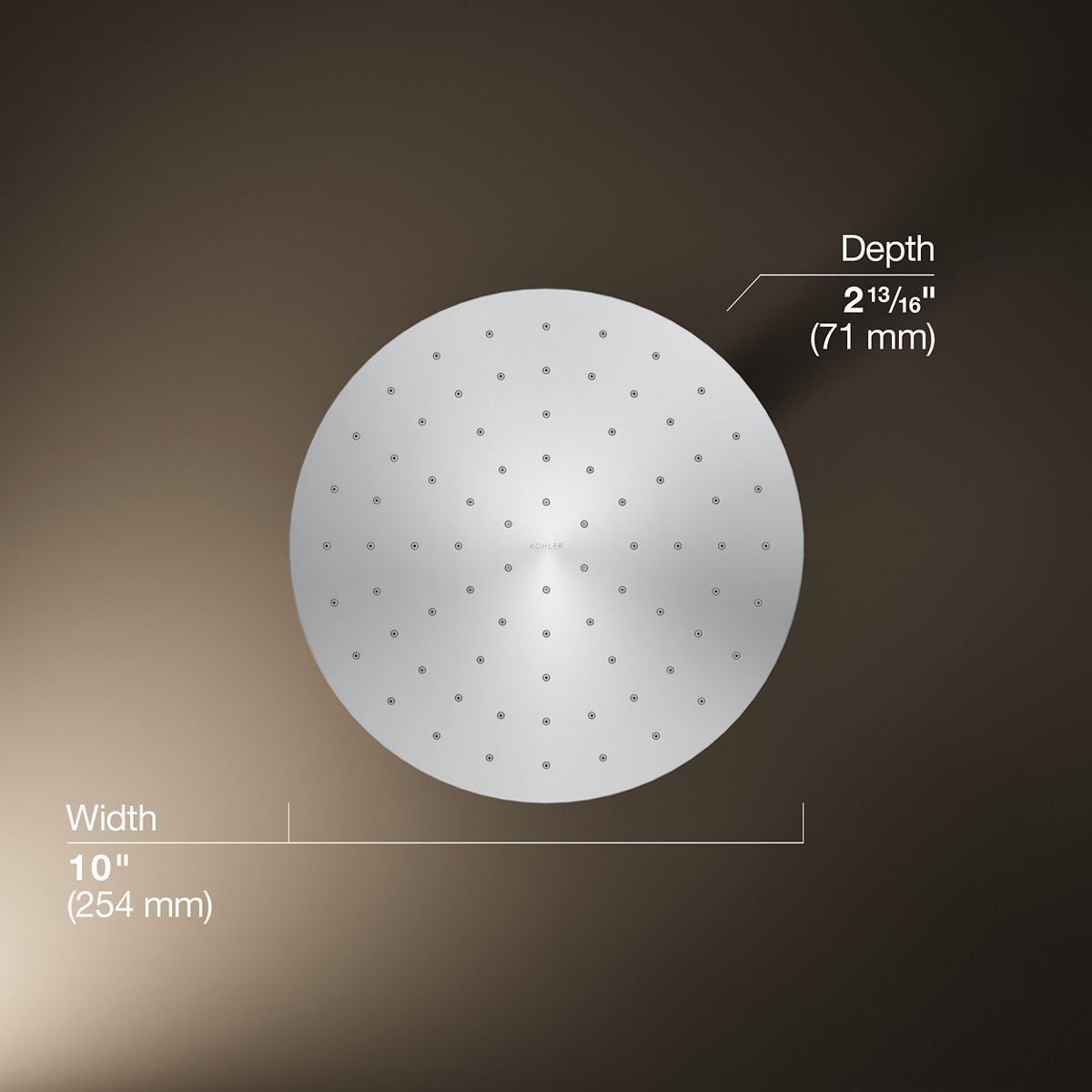 3/4 view of product with dimensions