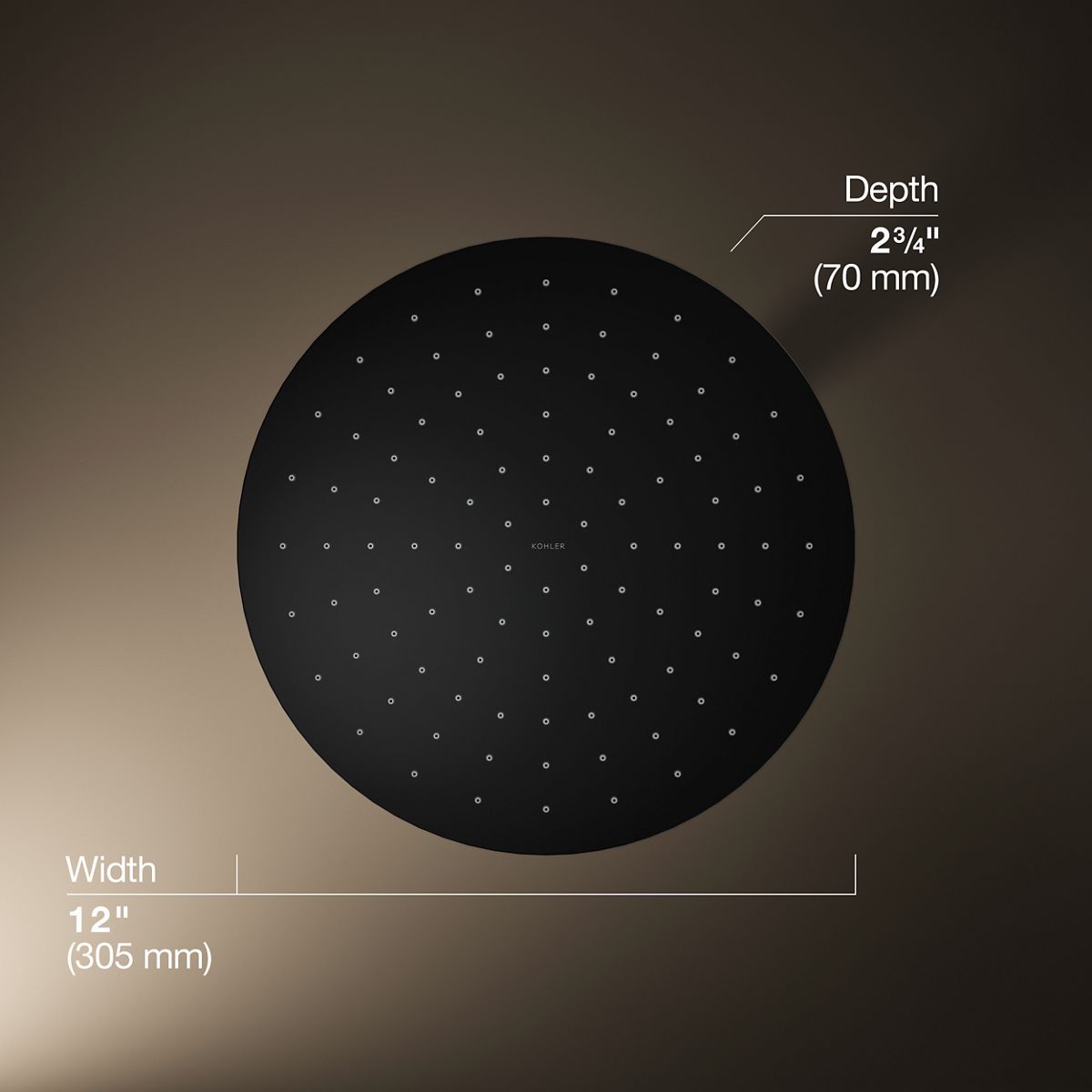 3/4 view of product with dimensions