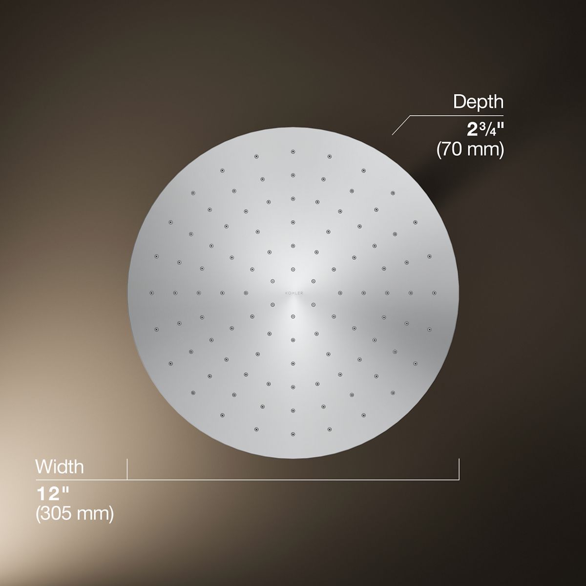 3/4 view of product with dimensions