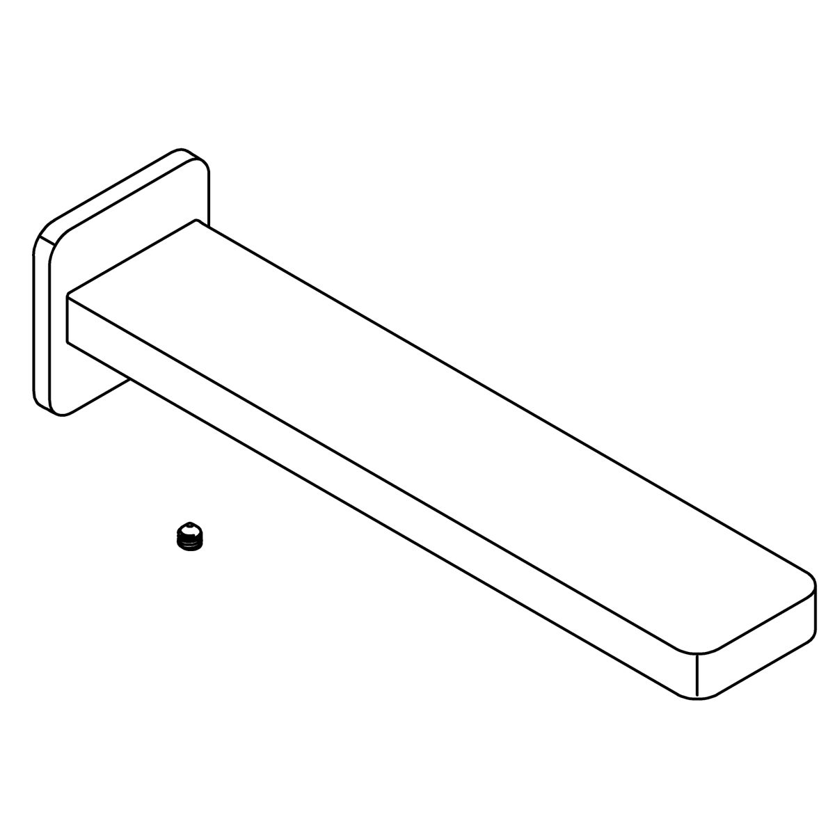 Kohler Genuine Parts Spout KIT - Polished Chrome