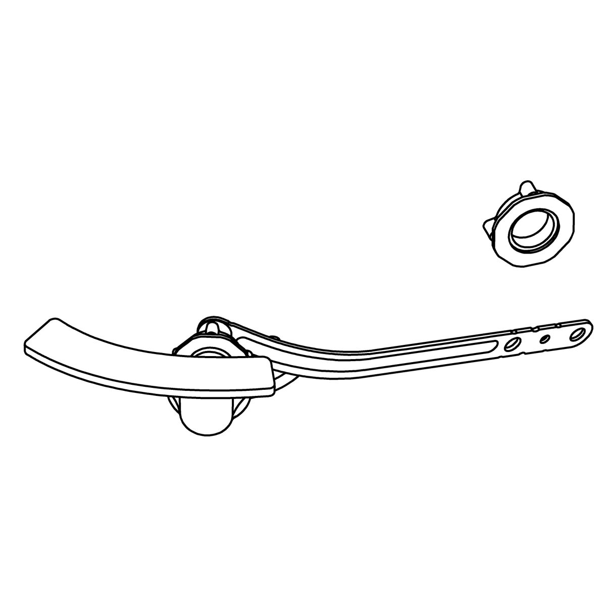 Kohler Genuine Parts LH TRIP Lever - Polished Chrome