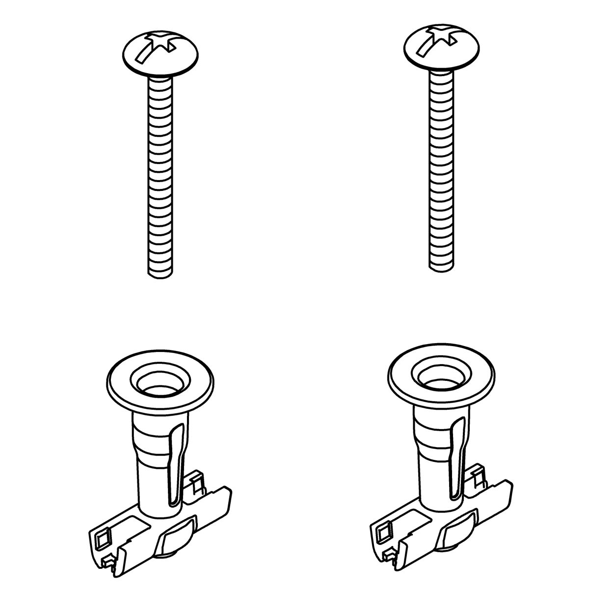 Kohler Genuine Parts TOP Mount Hardware KIT - White