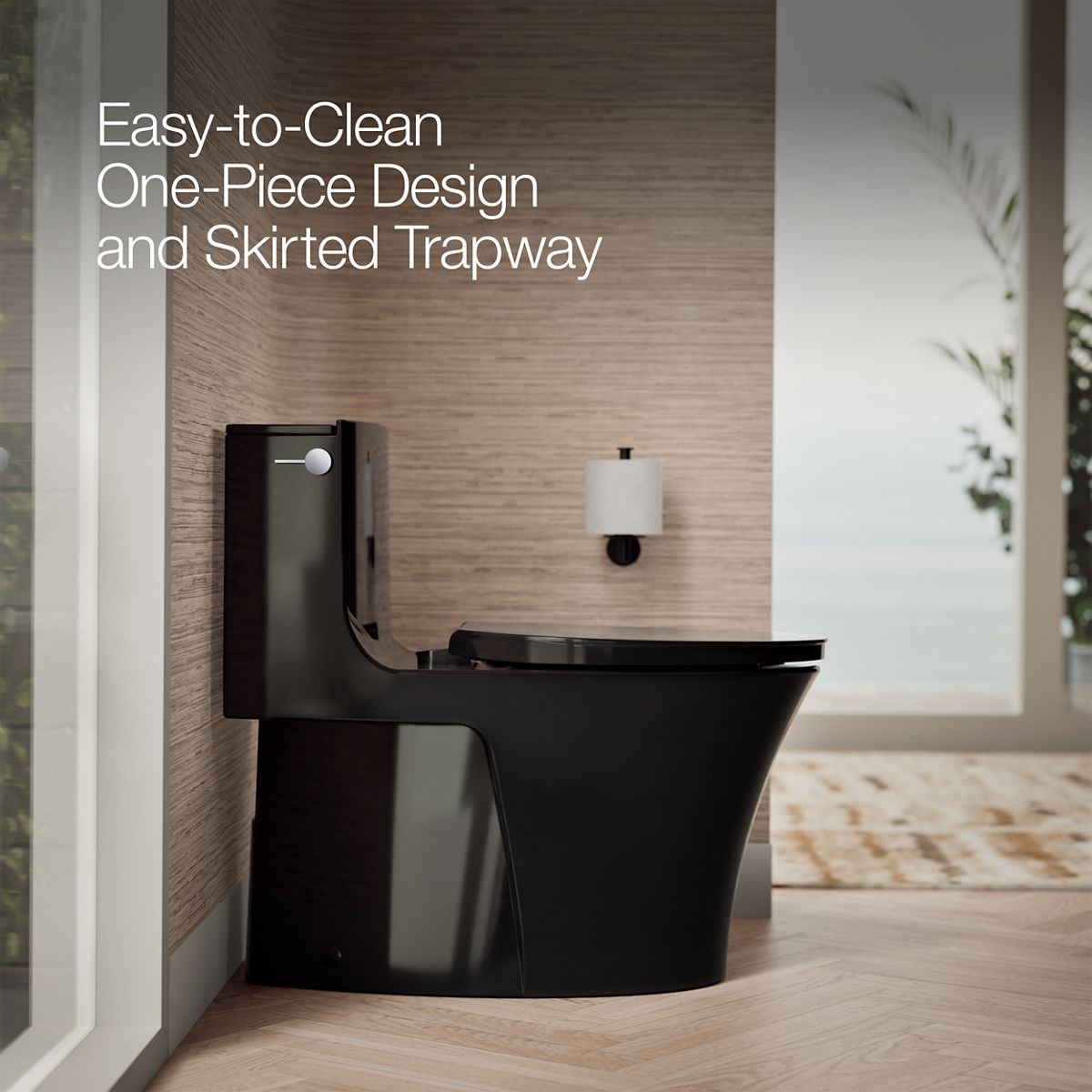 KOHLER | 1381 | Veil™| One-piece elongated toilet with skirted