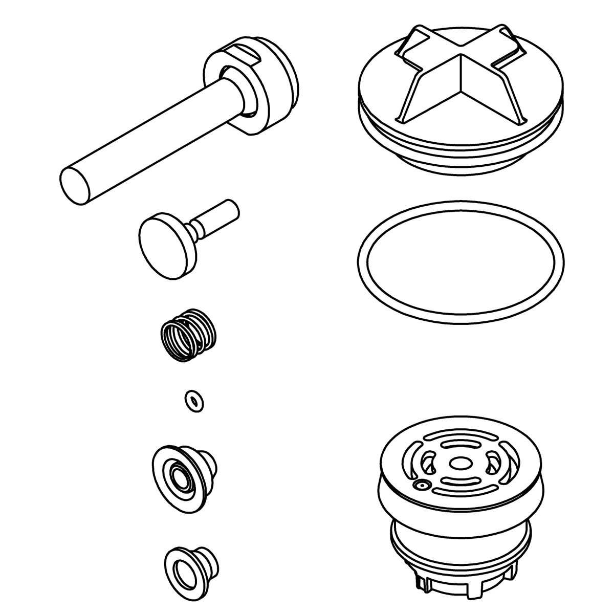 Kohler Genuine Parts Service KIT, 1.0 GPF Manual TFV - Polished Chrome
