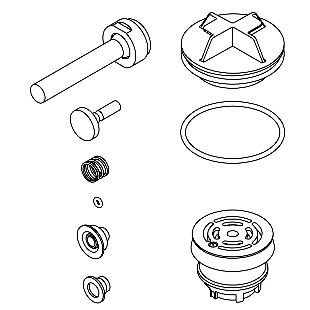 Kohler Genuine Parts Service KIT, 1.28 GPF Manual TFV - Polished Chrome