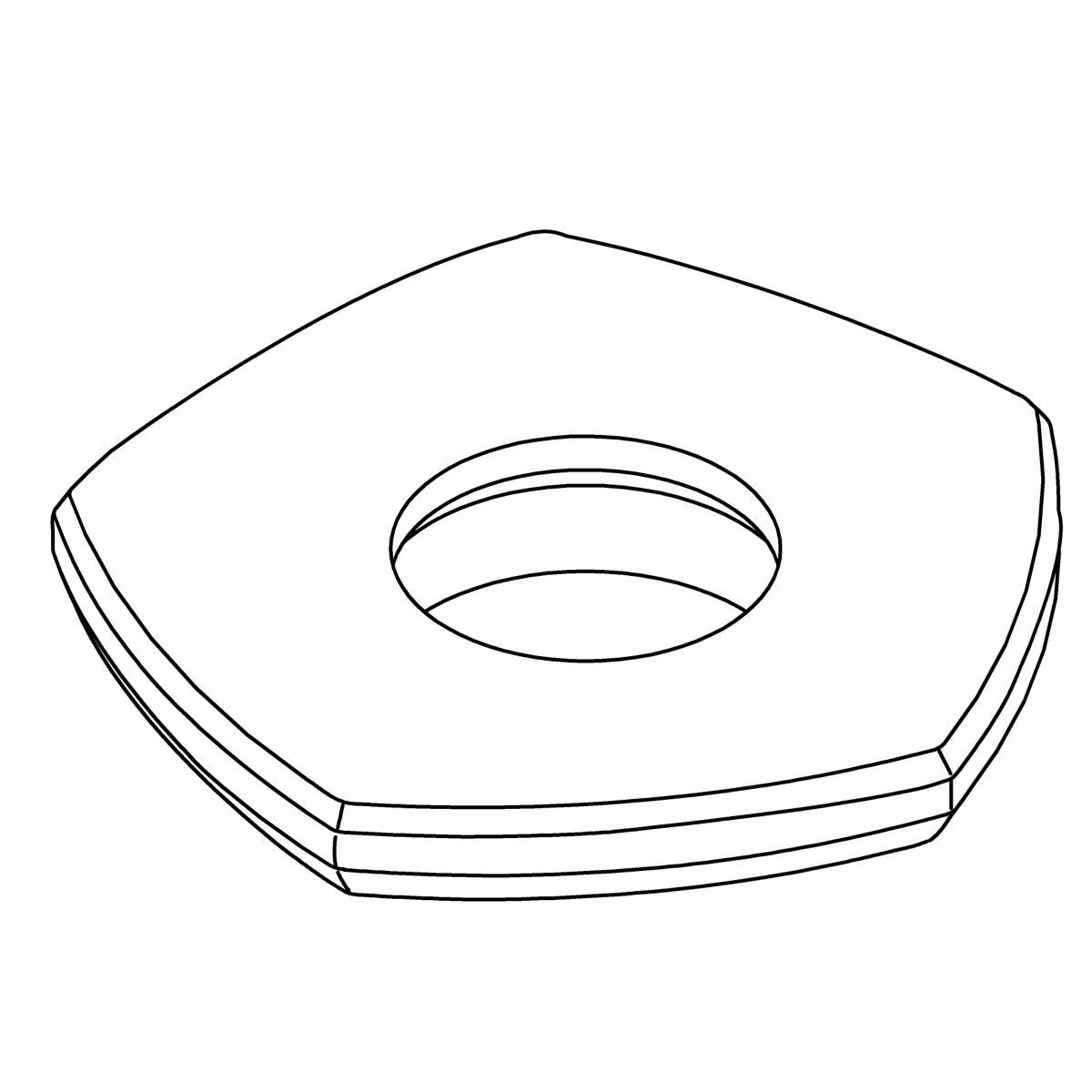 Kohler Genuine Parts Escutcheon, HDSR - Vibrant Brushed Moderne Brass