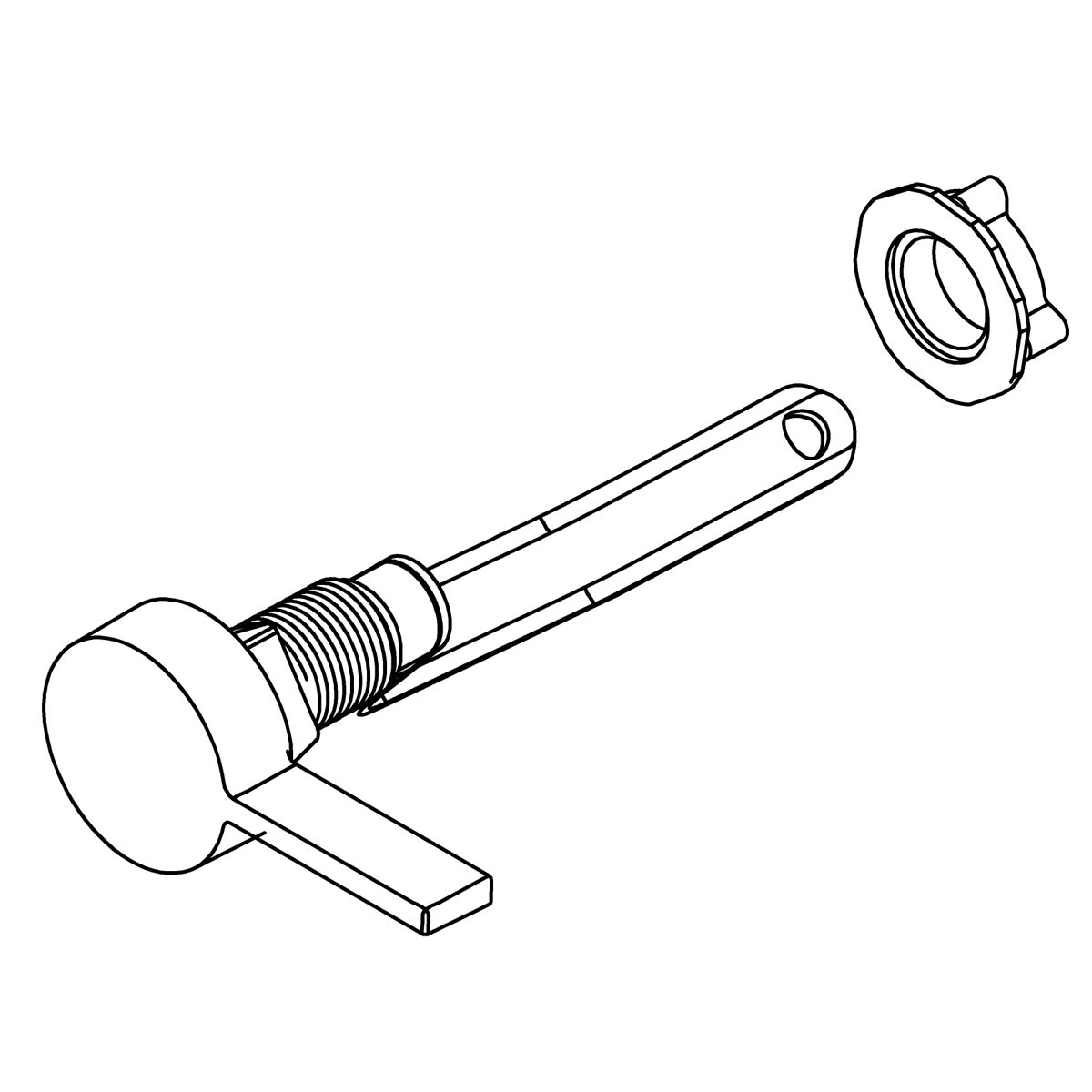 Kohler Genuine Parts Reache TRIP Lever, RH Service - Polished Chrome