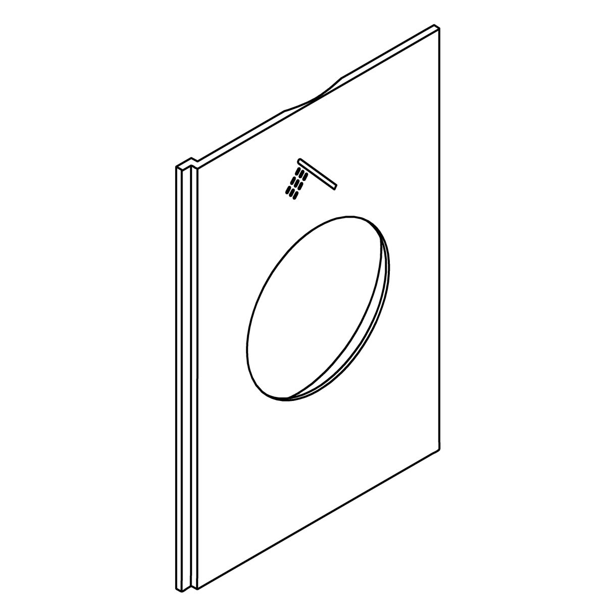Kohler Genuine Parts TRIM Plate, ICON - Matte Black