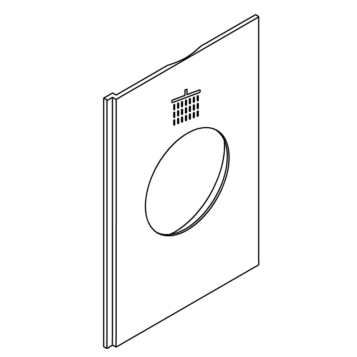 Kohler Genuine Parts TRIM Plate, ICON - Matte Black