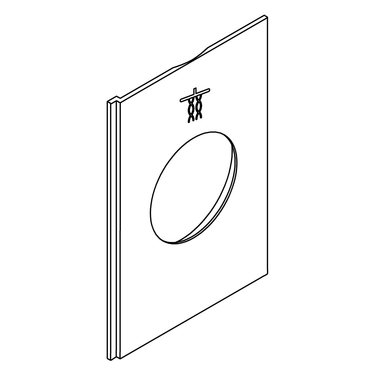 Kohler Genuine Parts TRIM Plate, ICON - Matte Black