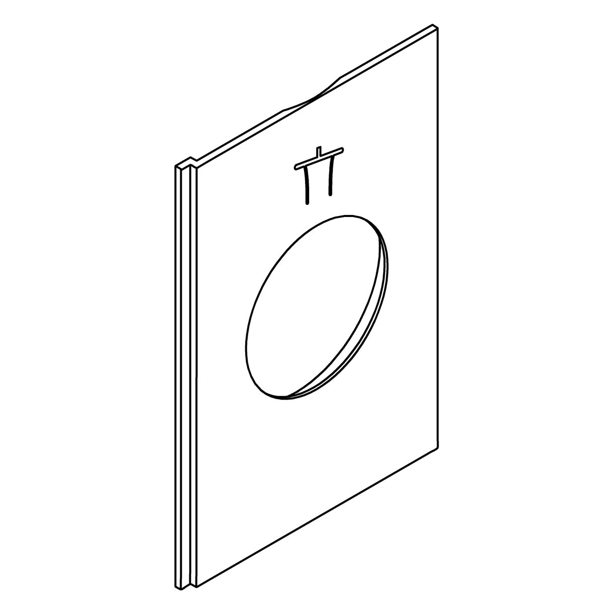 Kohler Genuine Parts TRIM Plate, ICON - Matte Black