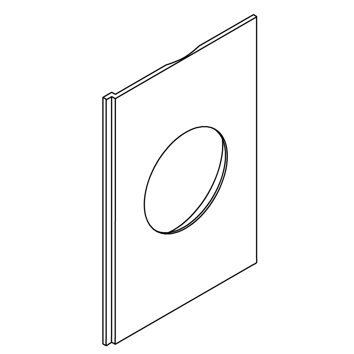 Kohler Genuine Parts TRIM Plate, ICON - Matte Black