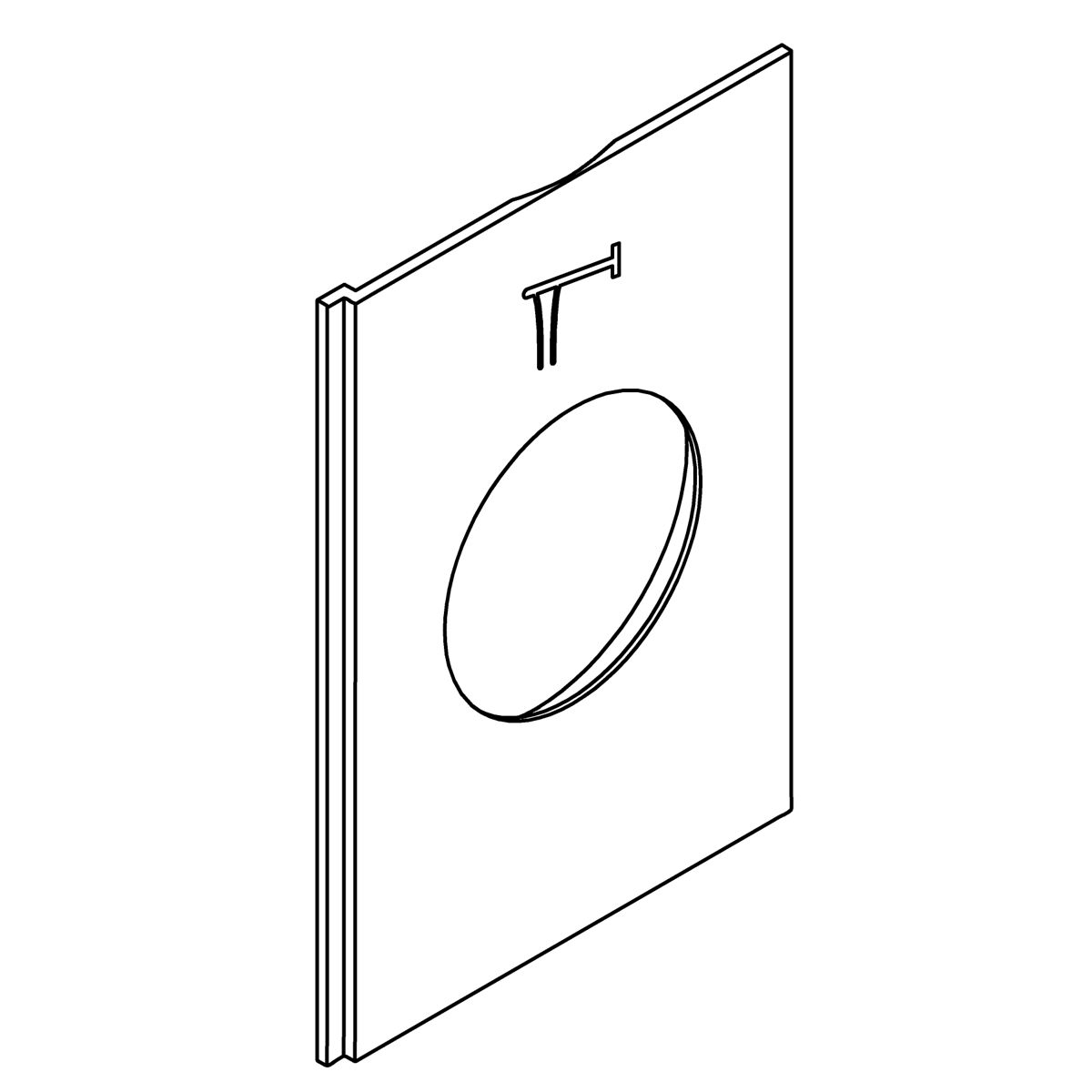 Kohler Genuine Parts TRIM Plate, ICON - Matte Black