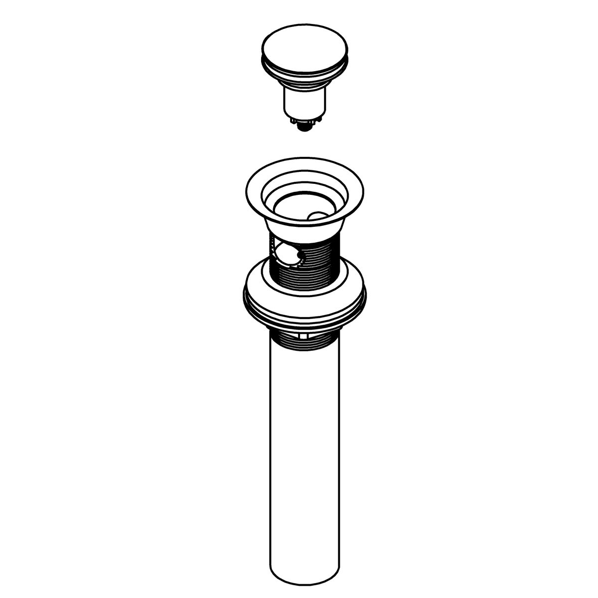 Kohler Genuine Parts Assembly, Clicker Drain W/overflow - Blackened Bronze