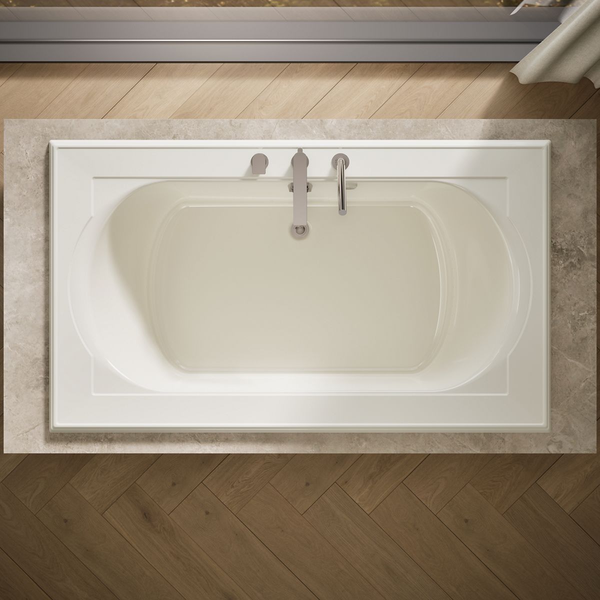 View of products in room from above