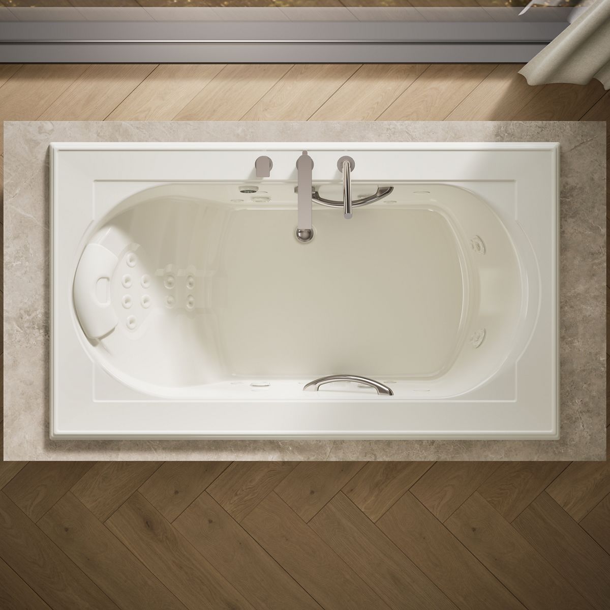View of products in room from above