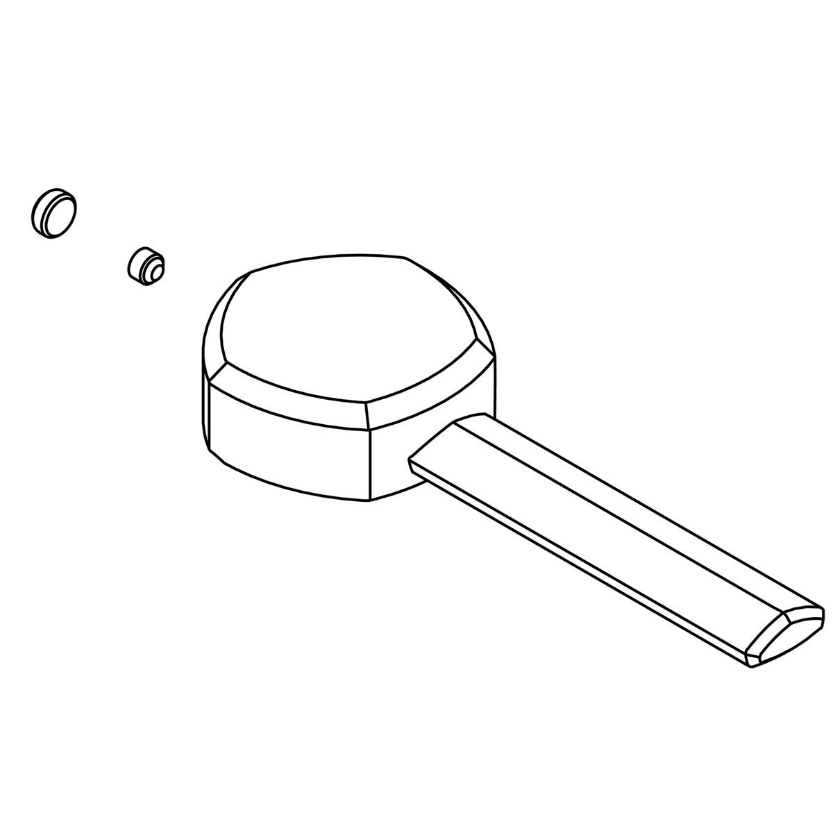 Kohler Genuine Parts Handle KIT - Vibrant Brushed Nickel