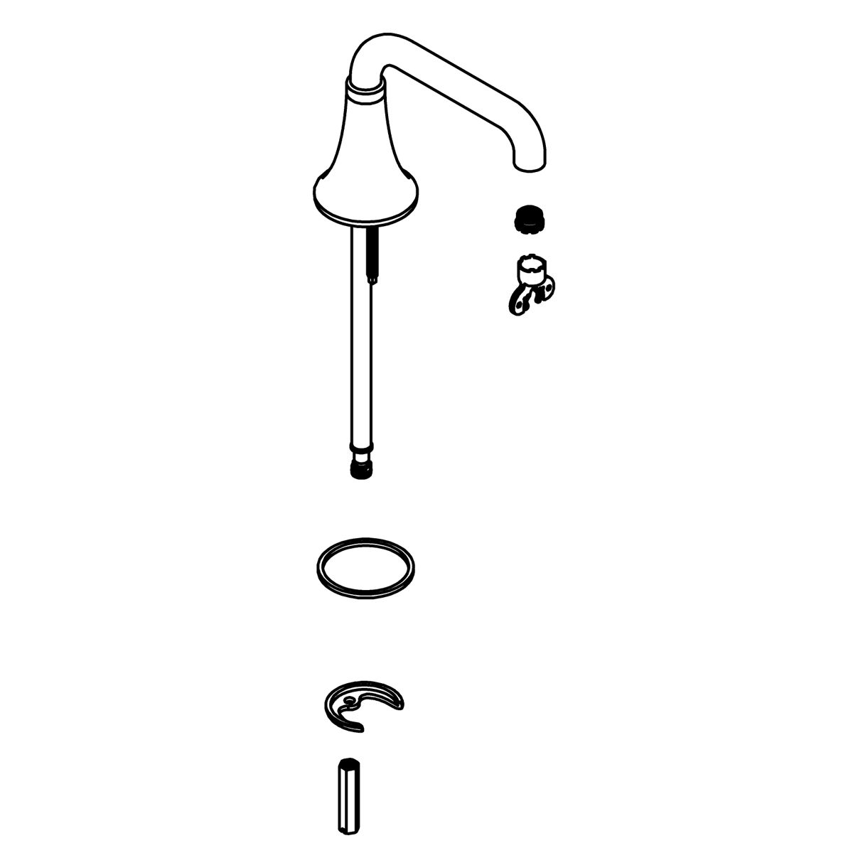 Kohler Genuine Parts Spout Assembly - Vibrant Brushed Moderne Brass