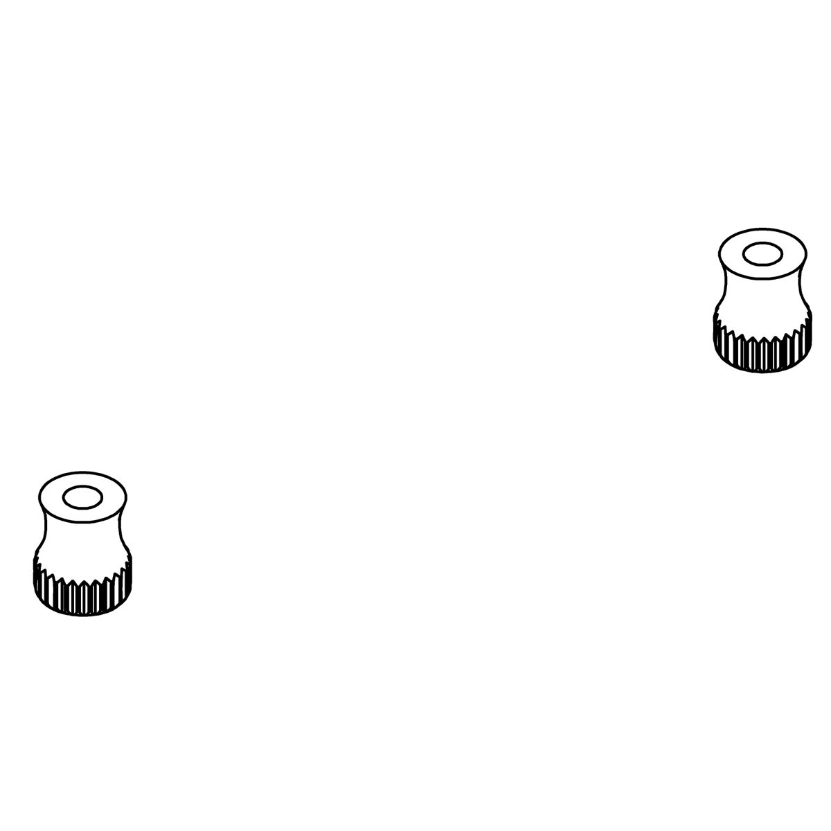 Kohler Genuine Parts KIT, Thumb Knobs - Matte Black