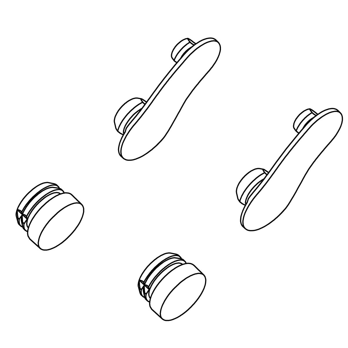Kohler Genuine Parts KIT, SEAT Bumpers - White