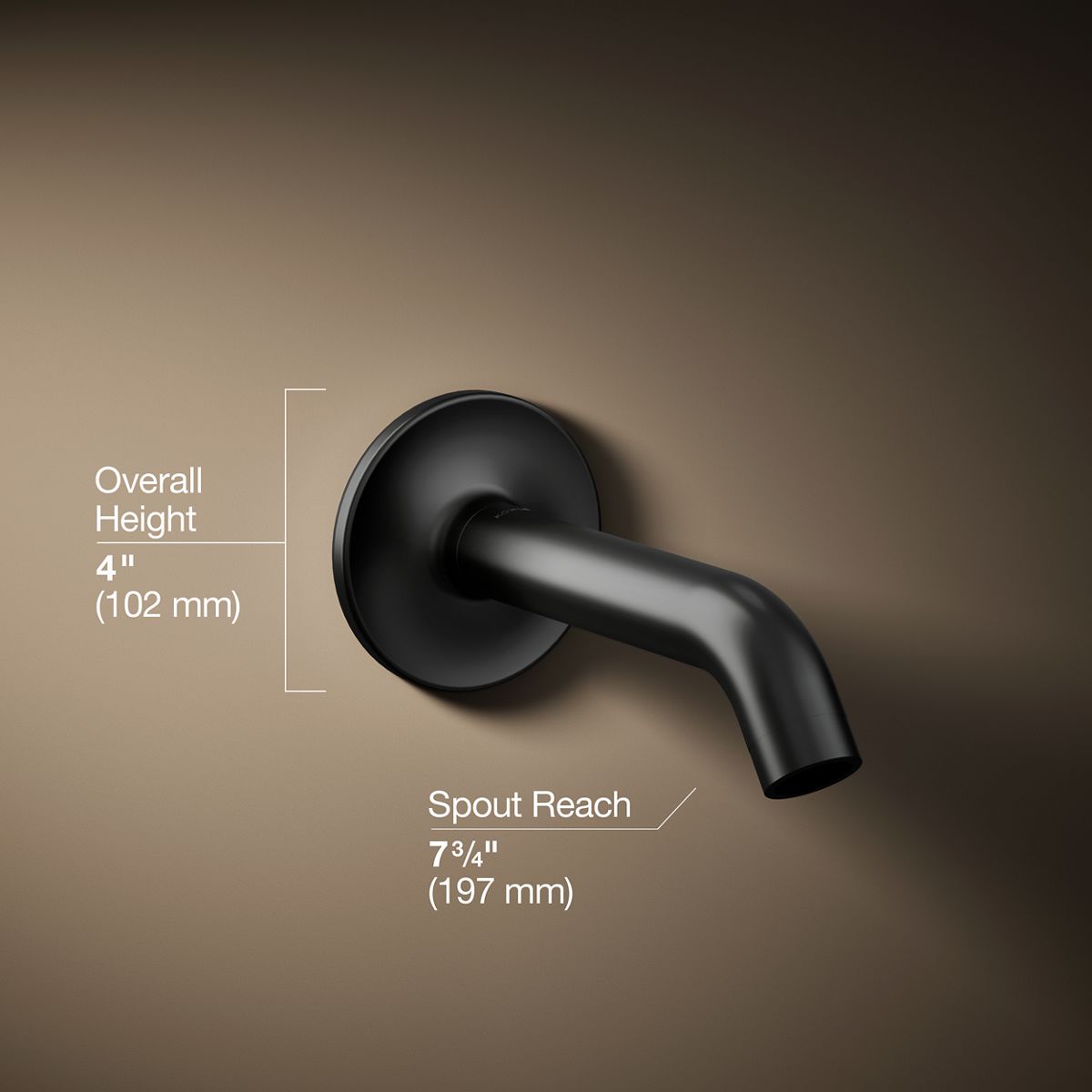 3/4 view of product with dimensions