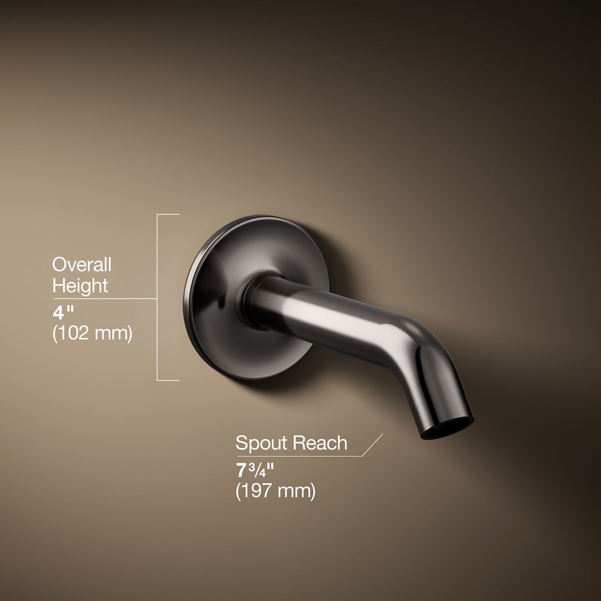 3/4 view of product with dimensions