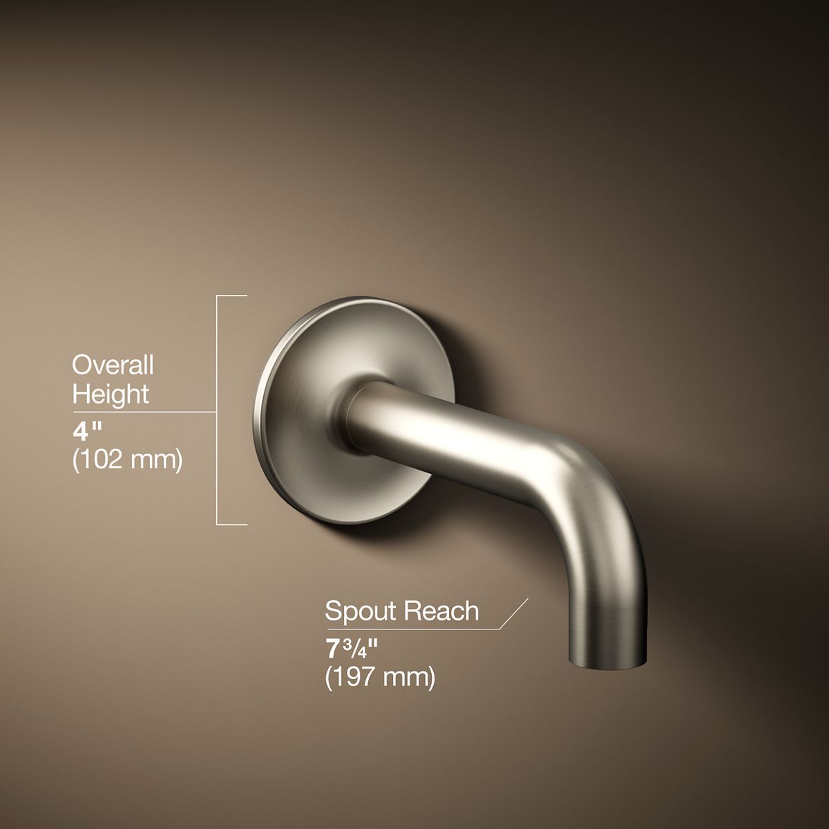 3/4 view of product with dimensions