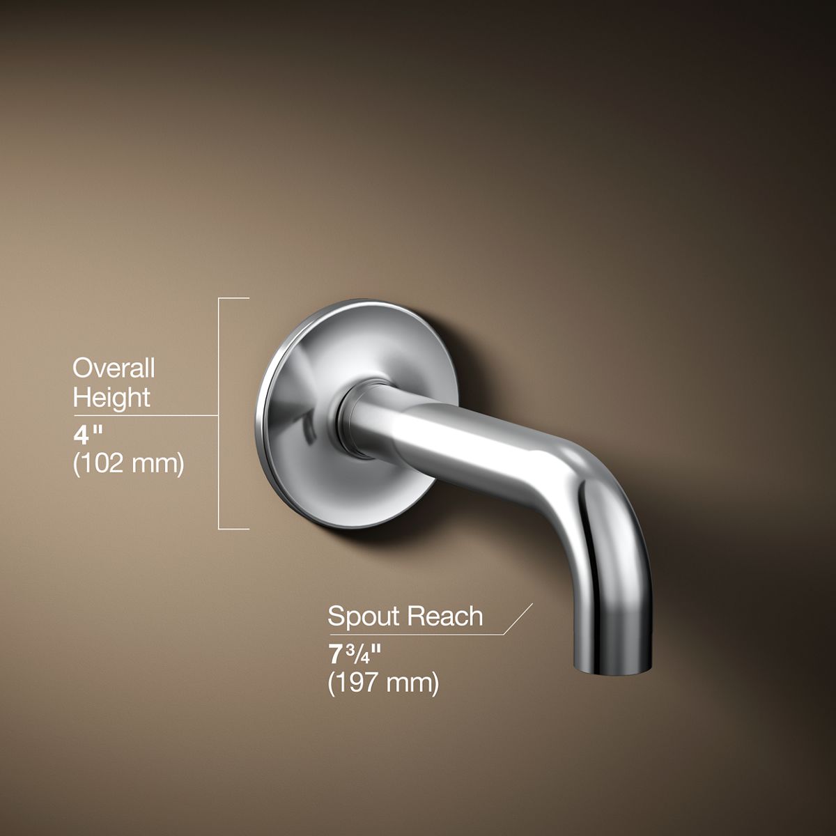 3/4 view of product with dimensions