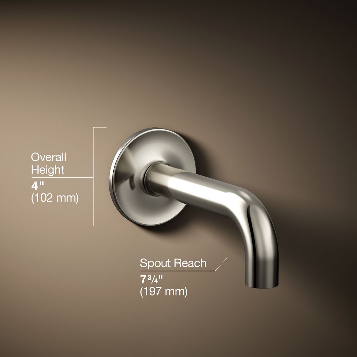 3/4 view of product with dimensions
