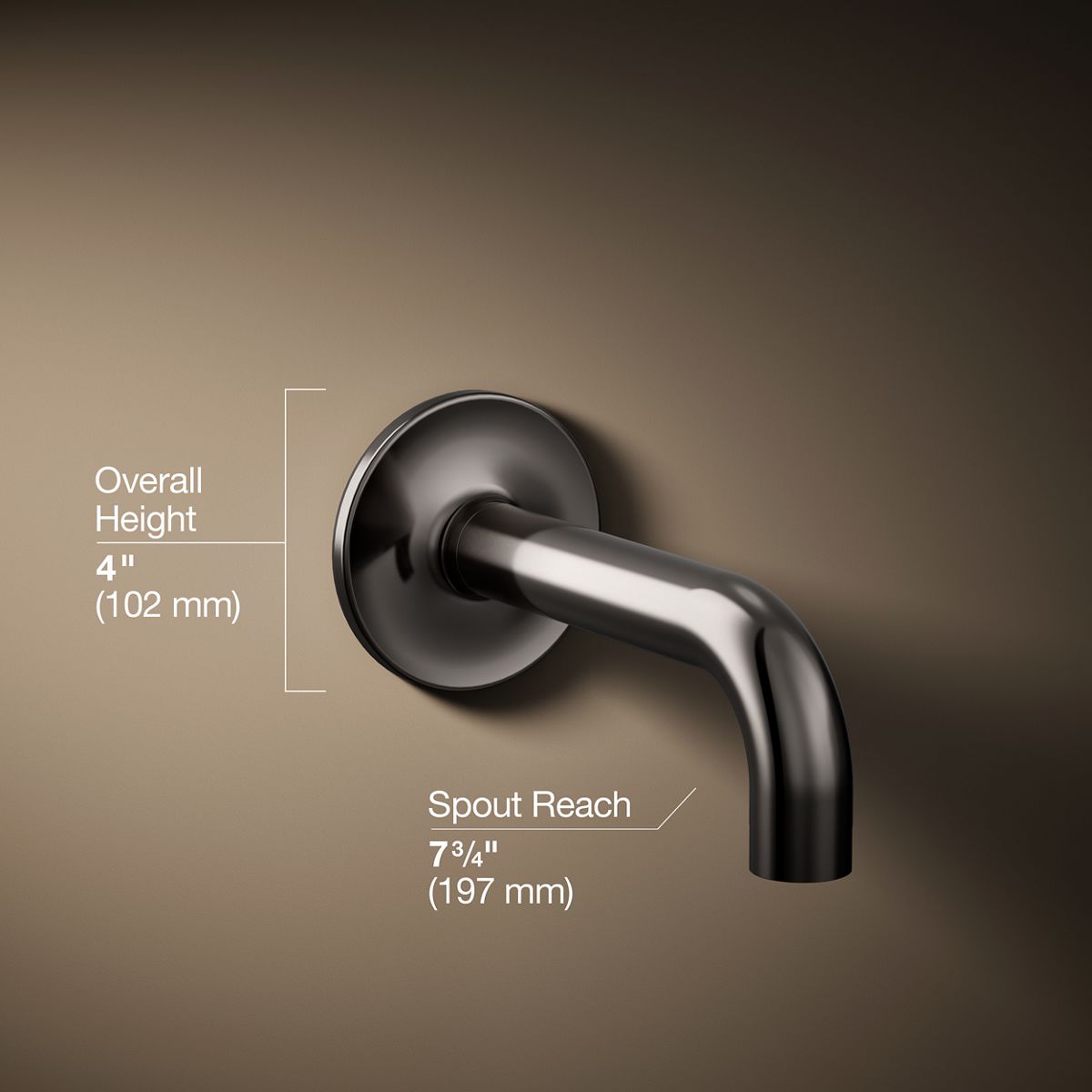 3/4 view of product with dimensions