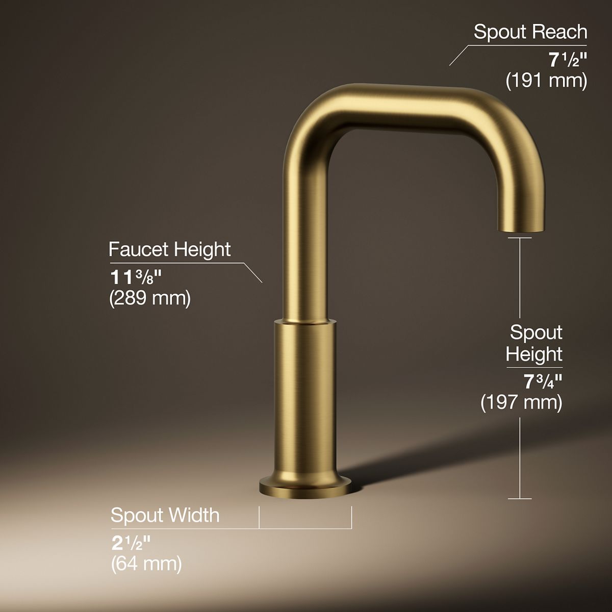 3/4 view of product with dimensions