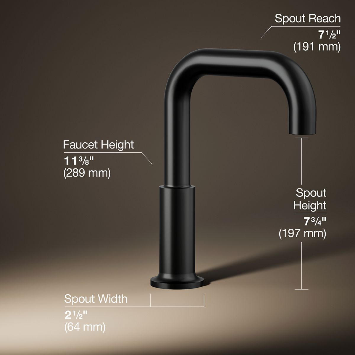 3/4 view of product with dimensions