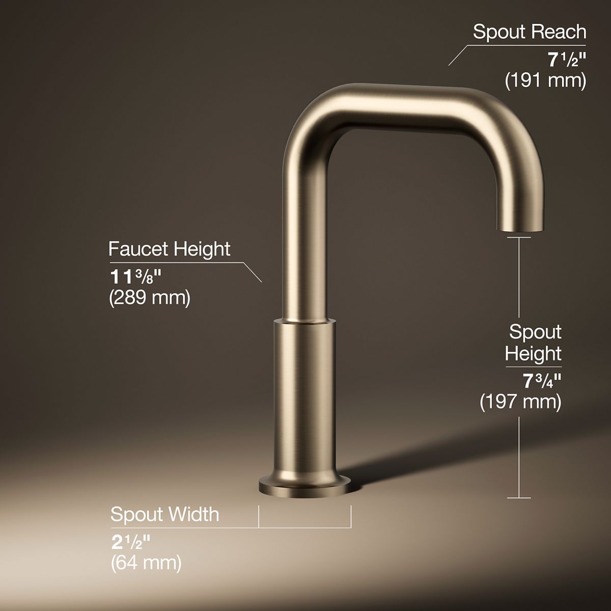 3/4 view of product with dimensions