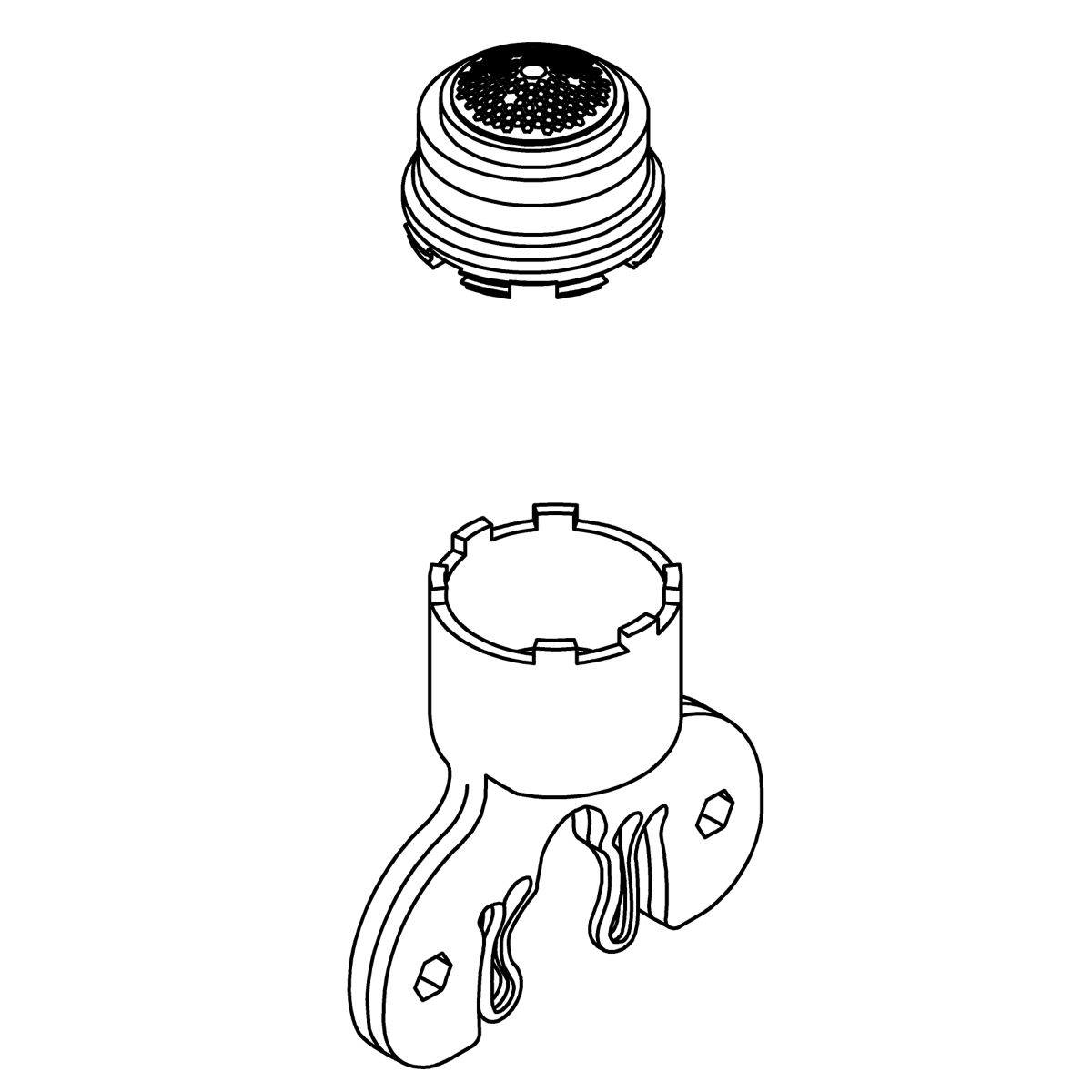 Kohler Genuine Parts Aerator KIT, 1.0 GPM - Vibrant Brushed Moderne Brass
