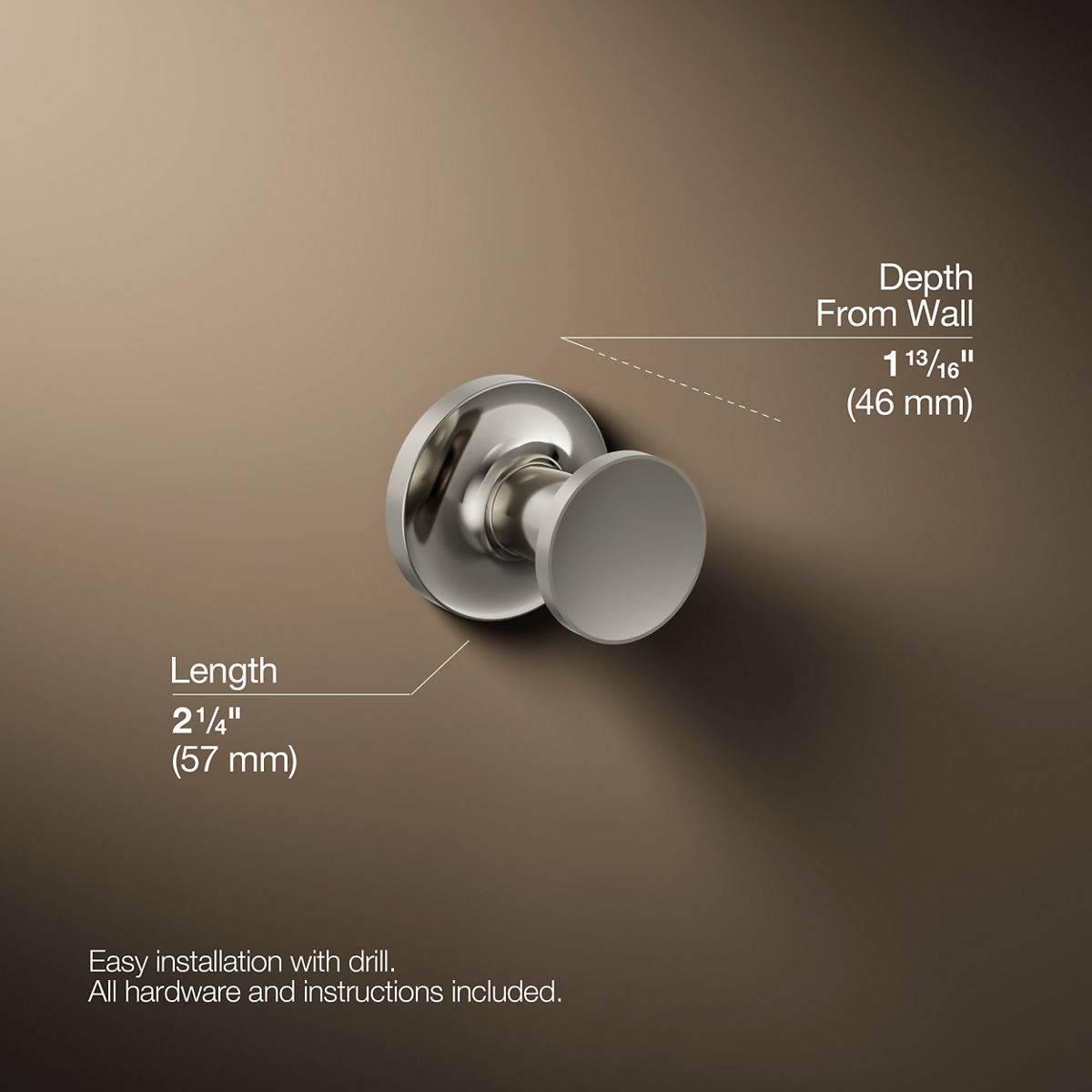 3/4 view of product with dimensions