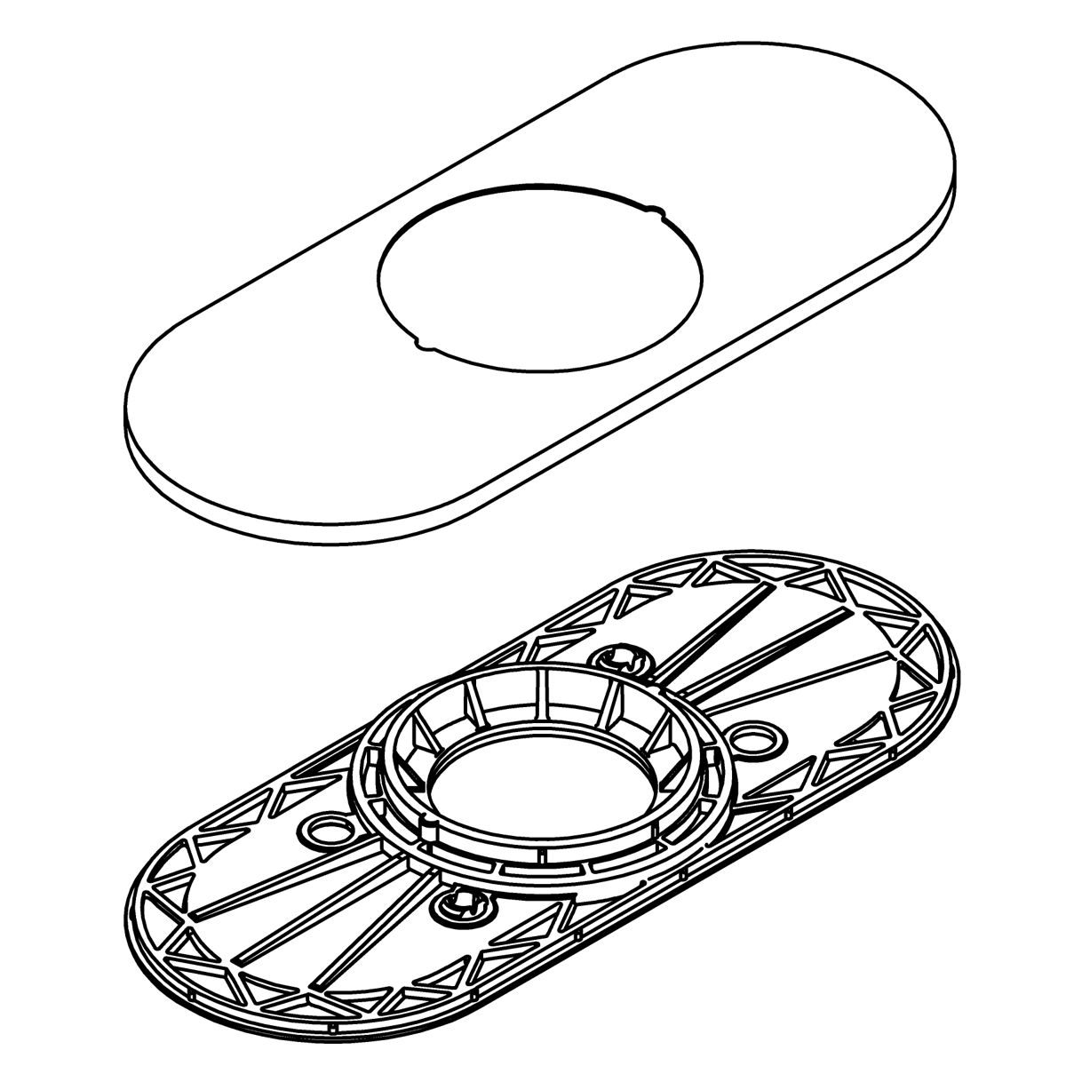 Kohler Genuine Parts Escutcheon KIT - Vibrant Brushed Moderne Brass
