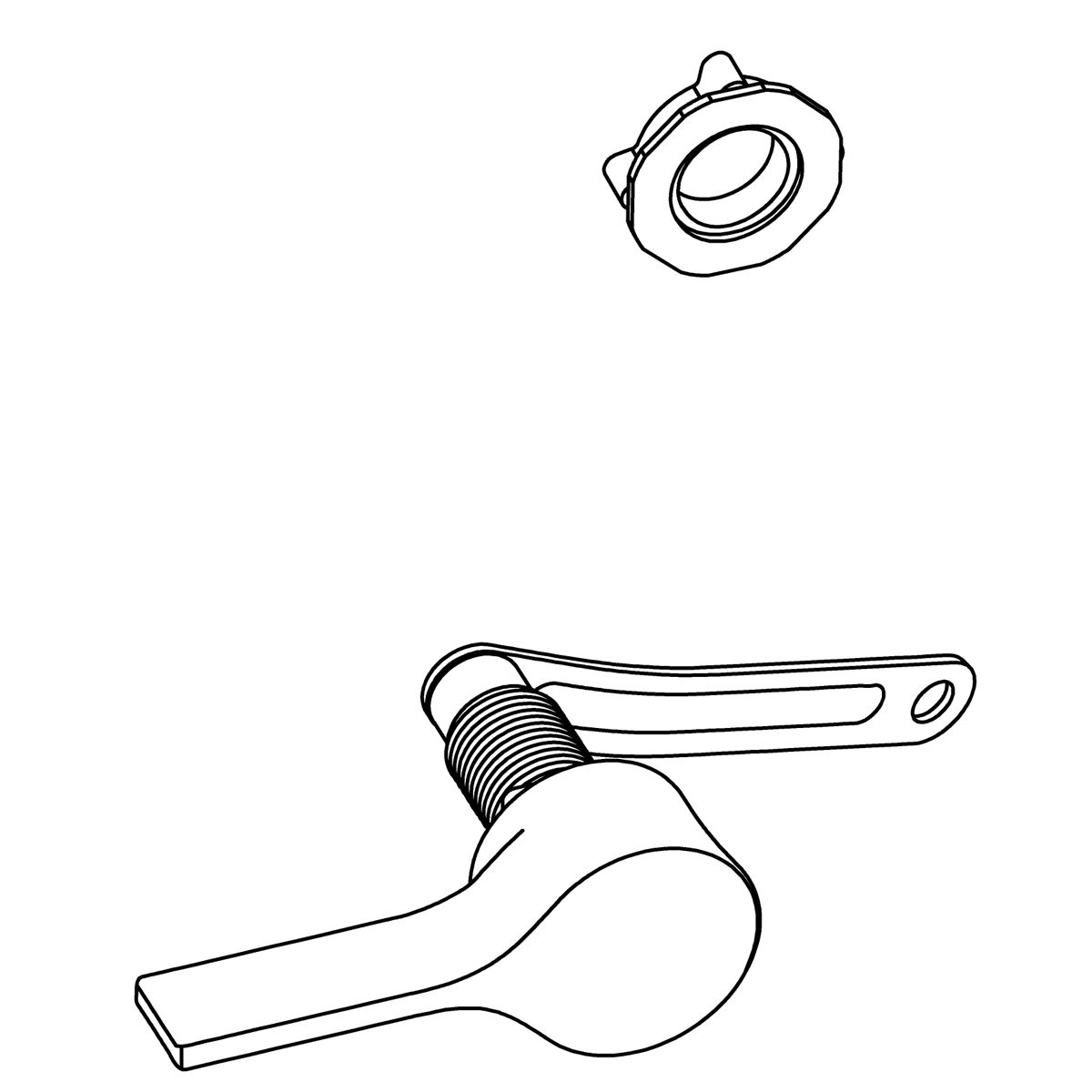Kohler Genuine Parts TRIP Lever Service KIT, RH - Polished Chrome