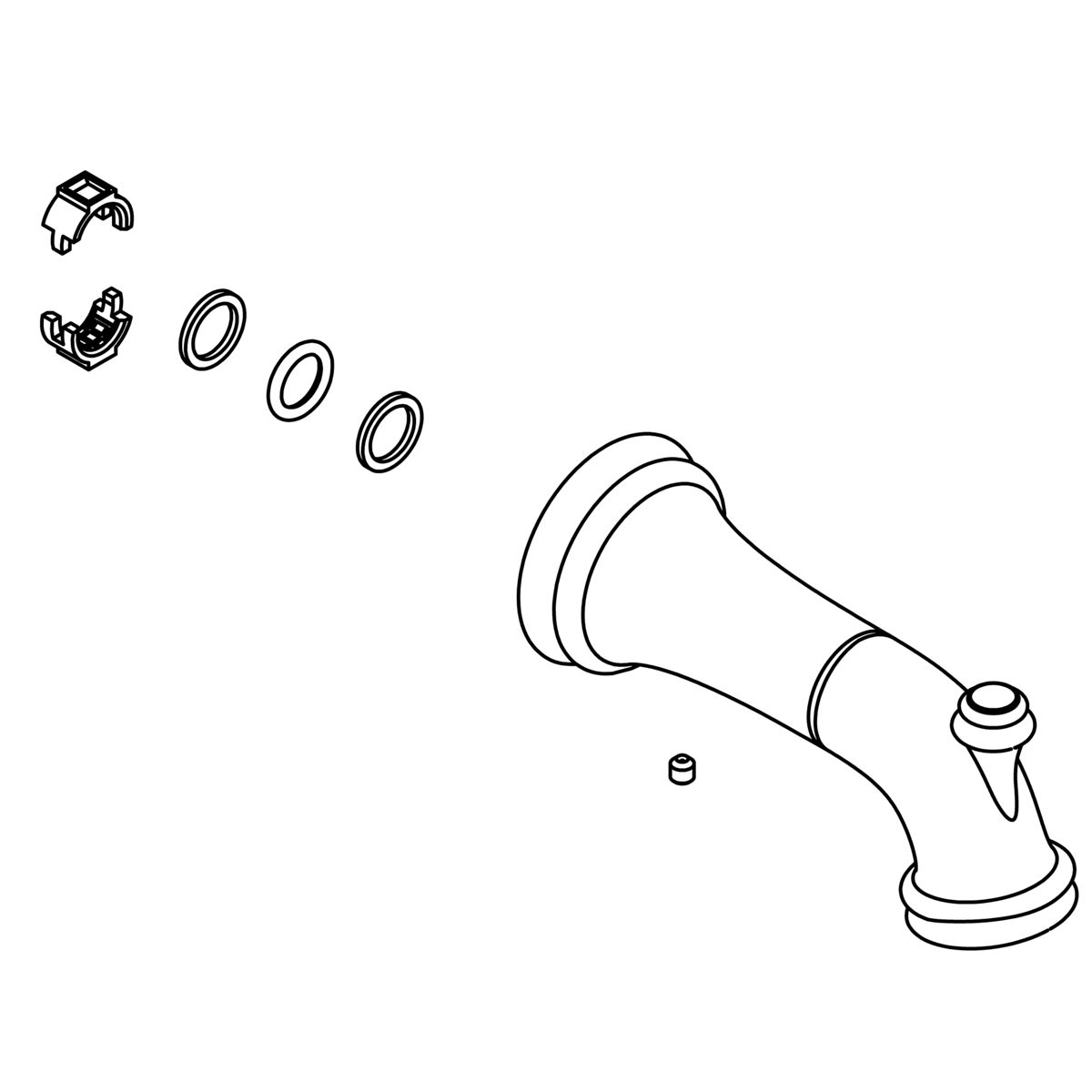 Kohler Genuine Parts Assembly, BATH Spout - Vibrant Brushed Nickel