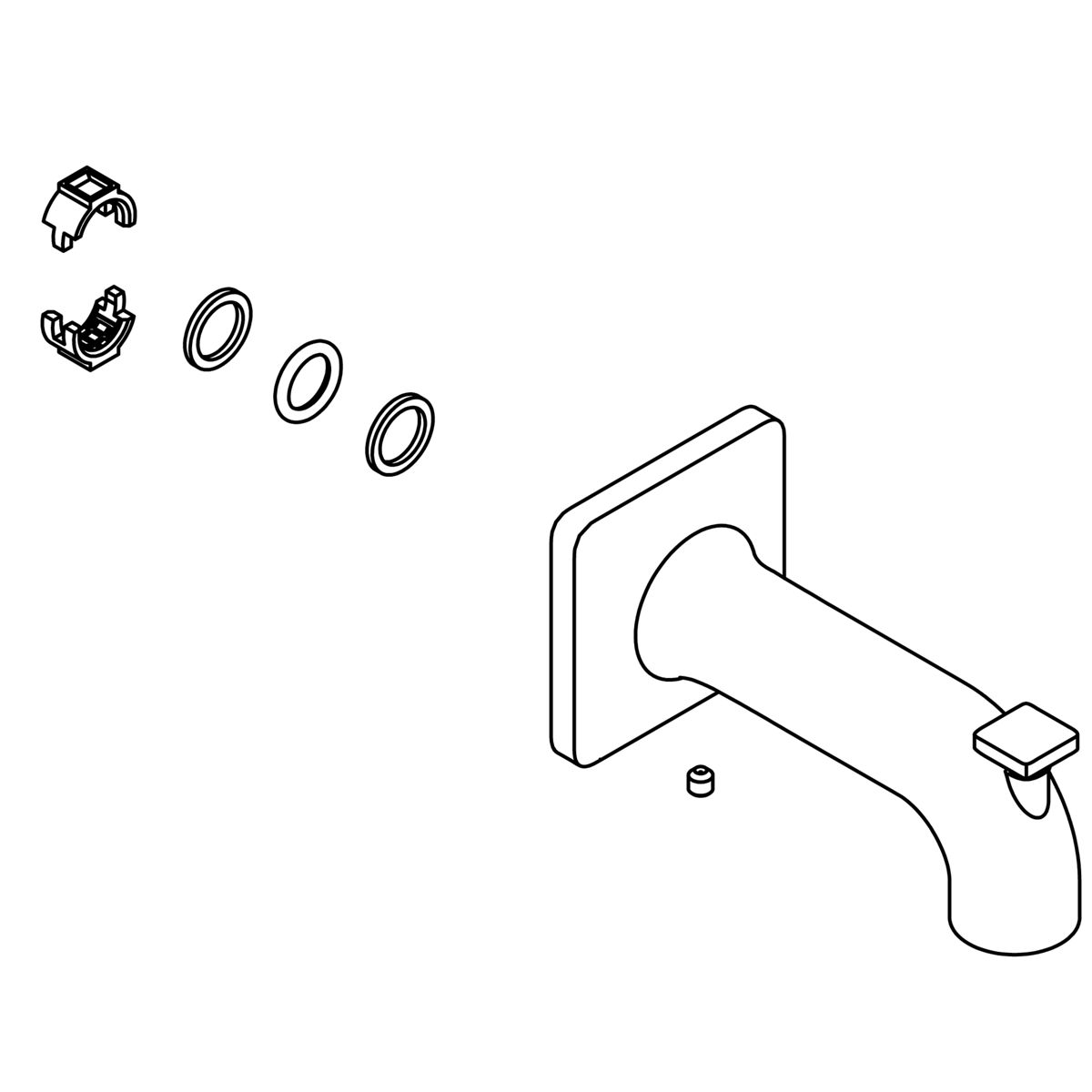 Kohler Genuine Parts Assembly, BATH Spout - Matte Black