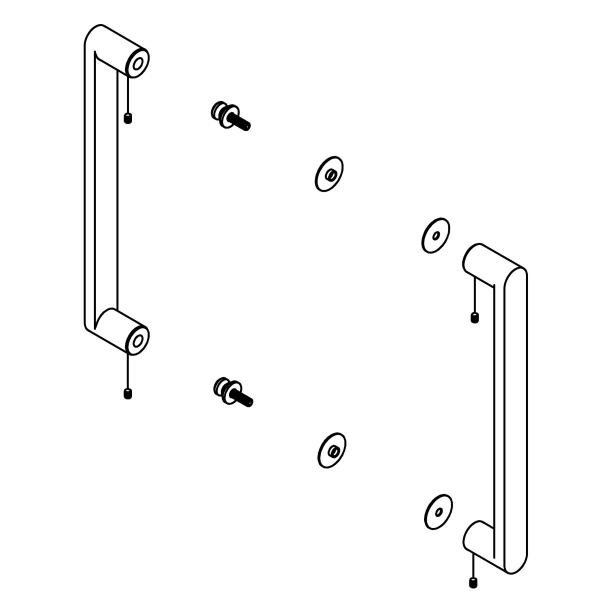 Kohler Genuine Parts Composed Handle, 10.63, 5/16-3/8 - Matte Black