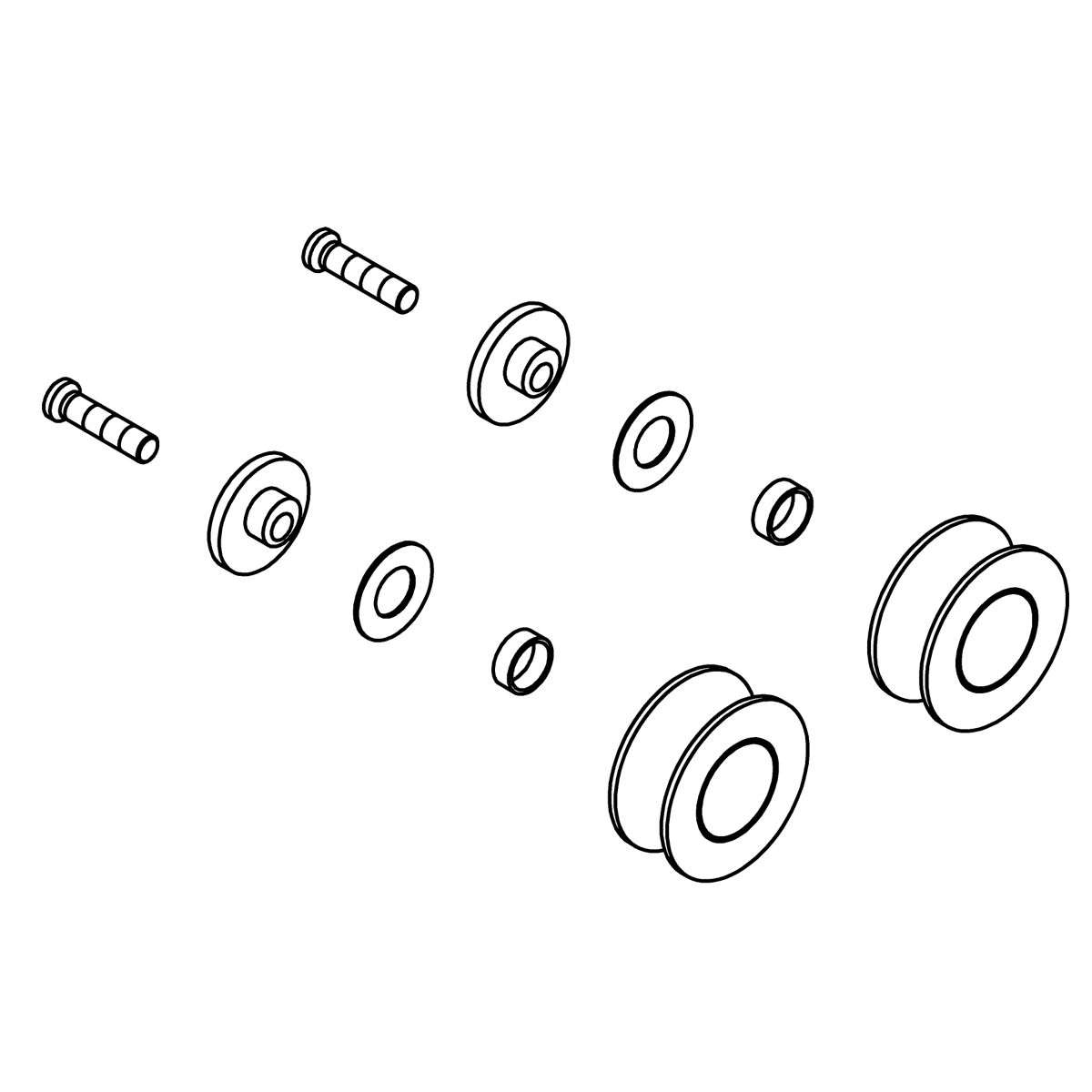 Kohler Genuine Parts Roller KIT - Matte Black