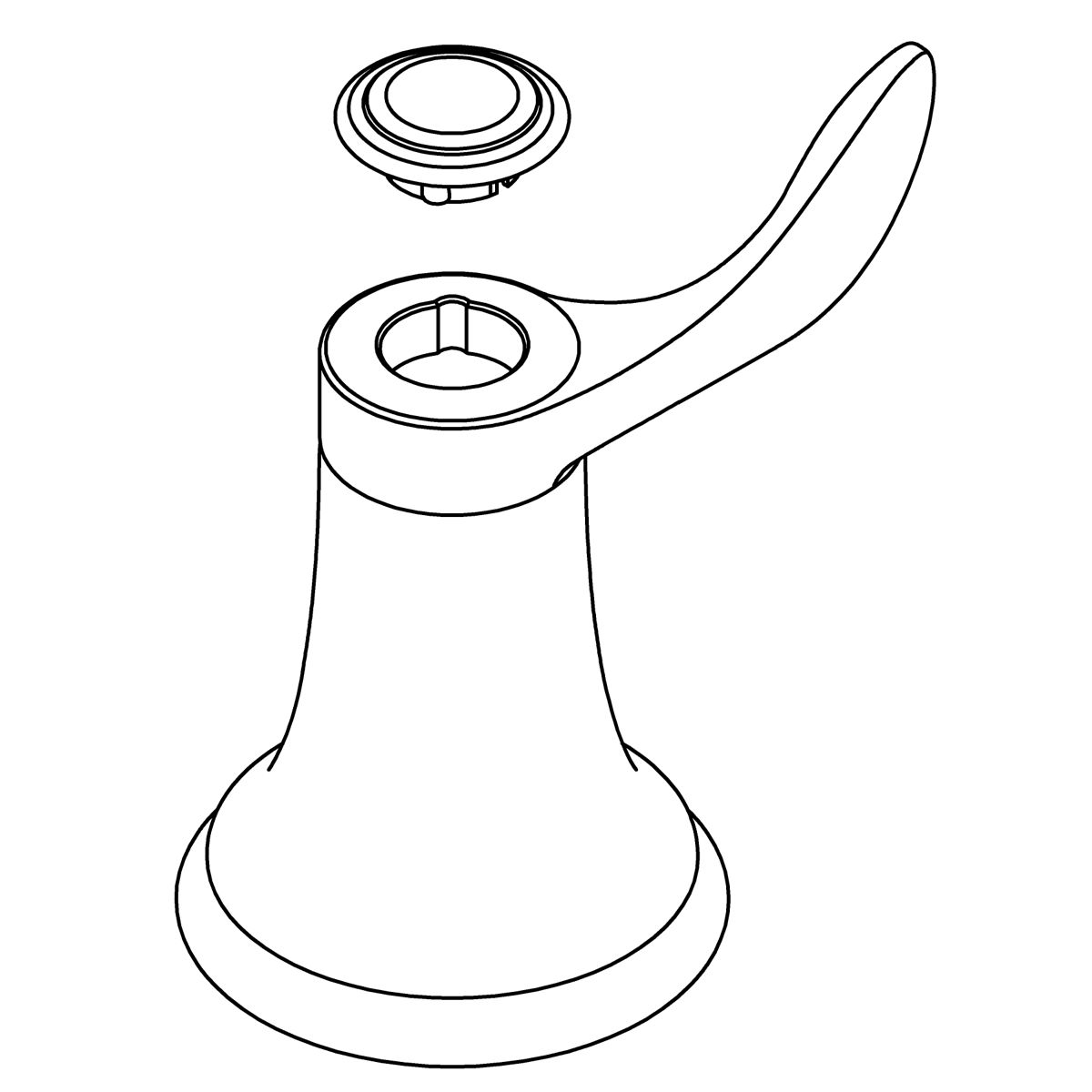 Kohler Genuine Parts Handle Assembly, COLD - Vibrant Brushed Nickel