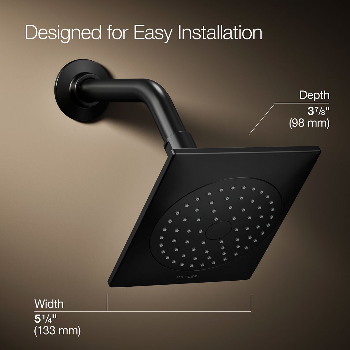 3/4 view of product with dimensions