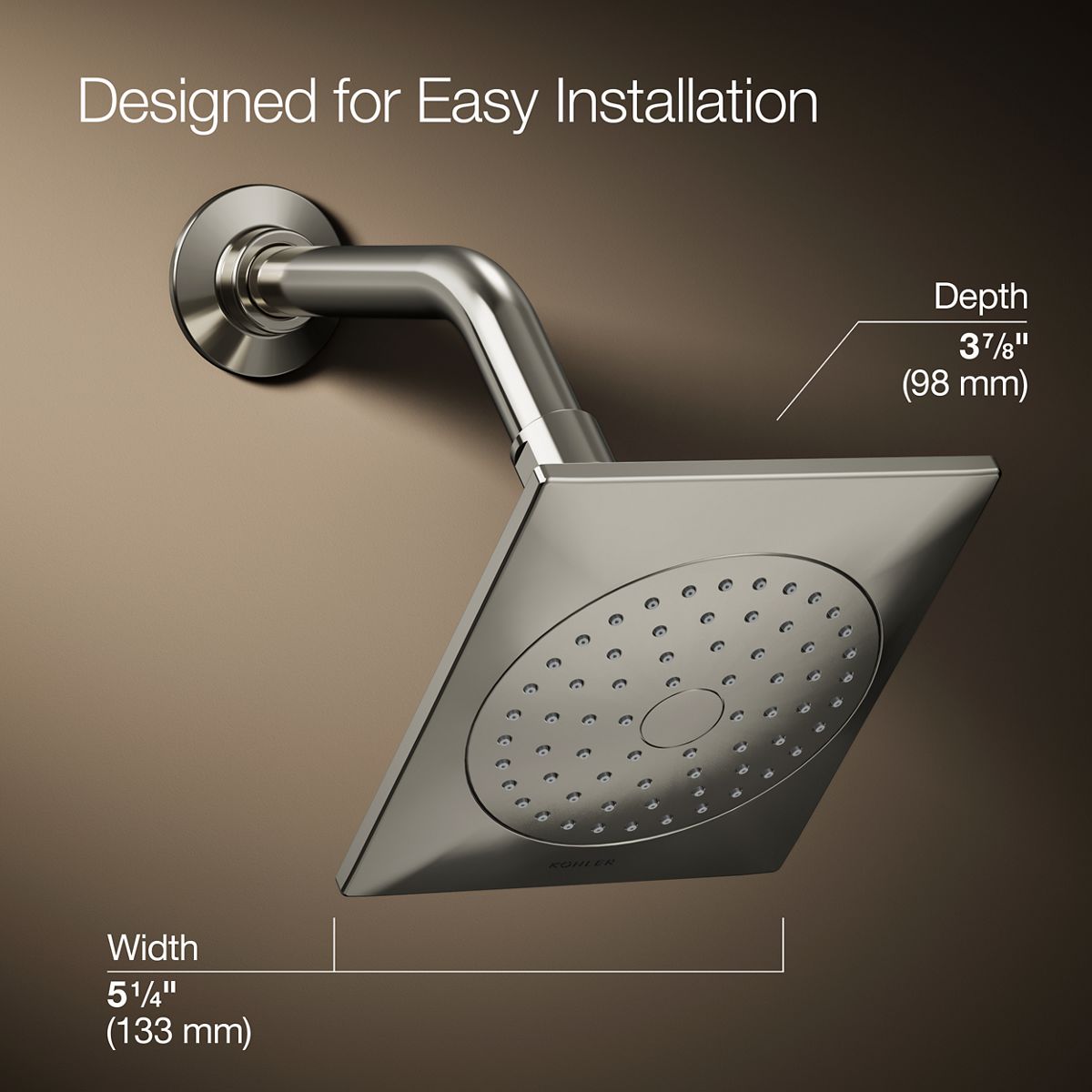 3/4 view of product with dimensions