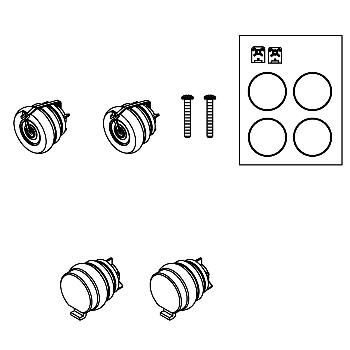 Kohler Genuine Parts Rollers + Plastic KITS - Levity, GREY - Blackened Bronze