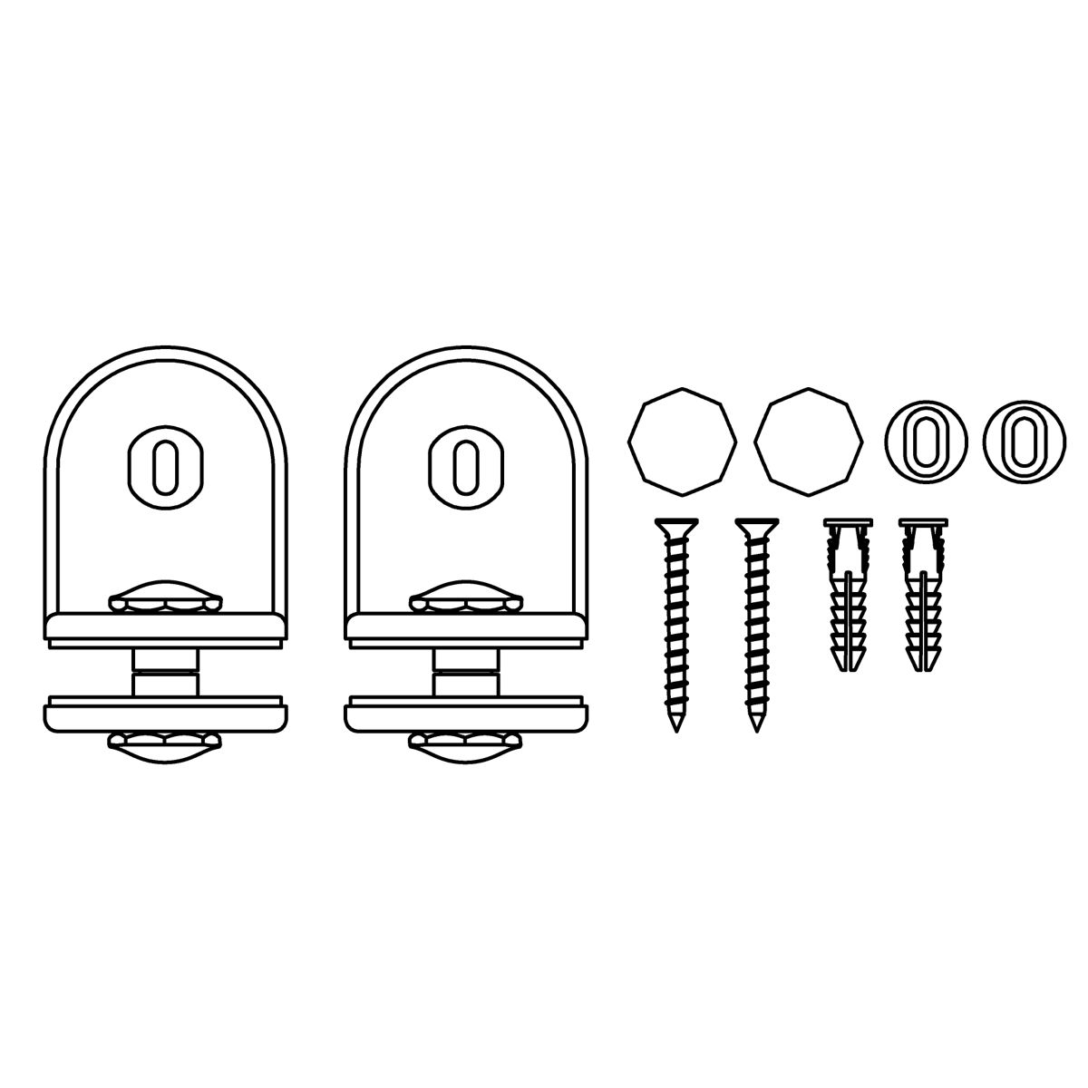 Kohler Genuine Parts Fixed Panel WALL CLIP KIT - Vibrant Brushed Nickel